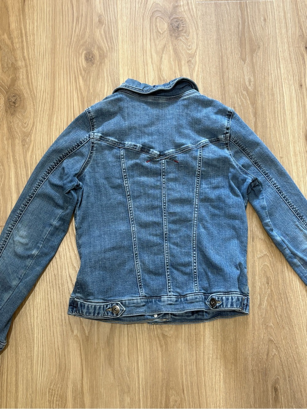 Wrangler Authentics Women’s Denim Jacket Medium Stretch Blue Jean Jacket - Picture 6 of 10